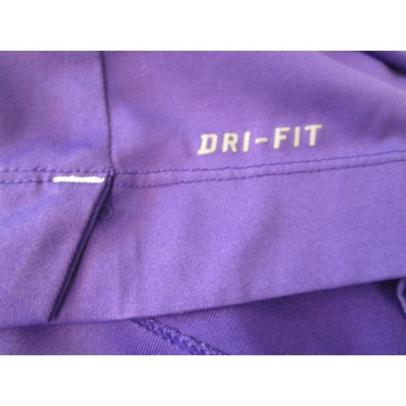 Nike Dri Fit LSU Tigers Purple Yellow Primary Logo Polo Mens Large EUC - Picture 9 of 11